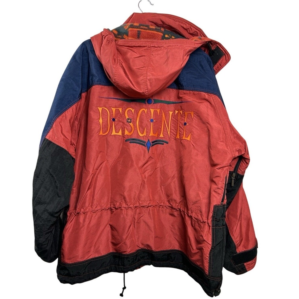 Vintage Descente Ski Jacket Mens XL Red Insulated Snowboard Coat 90s Y2K